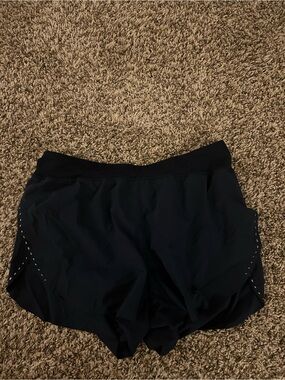 lululemon athletica Black Athletic Shorts with Reflective Dots